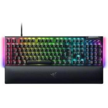 Teclado Mecánico Razer BlackWidow V4 - Interruptores Verdes (Clicky) - Retroiluminación RGB - QWERTZ Alemán - 6 Teclas Macro - USB-C