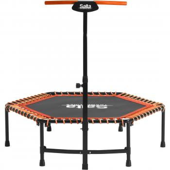 Trampolín Fitness Salta Naranja - 140 cm, con mango ajustable y alta resistencia (110 kg)
