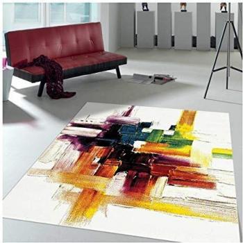 Alfombra moderna rectangular 160x230 cm JOLIA 3 Crema - Polipropileno estampado abstracto