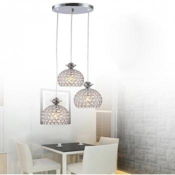 Tres lámparas LED de acrílico de hierro hueco de agua ovalada gotitas restaurante de iluminación , warm