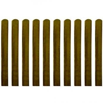 vidaXL 20x Listones Valla Jardín Madera Impregnada Cercado Terraza Barrera Decorativa para Jardín Estacas Robustas Duraderas Resistentes 100cm