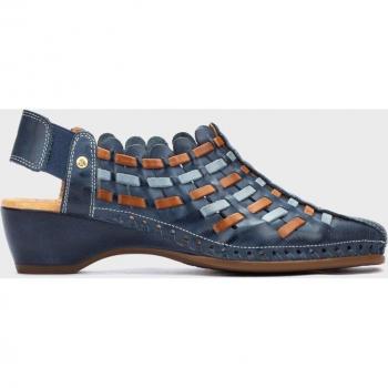 Sandalias de tacón de piel con elástico para mujer Pikolinos W96-1553C1