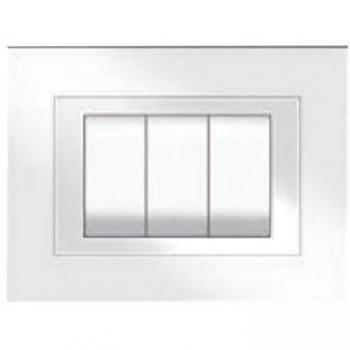 Placa Elite Color Blanco 3 Puestos - 5703/AW