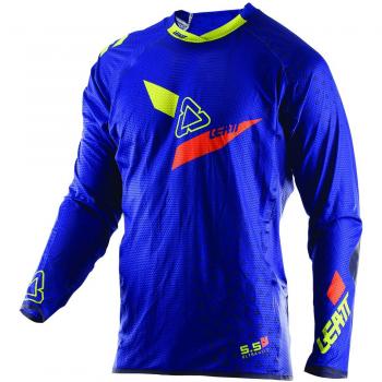 Leatt GPX 5.5 ultraweld Jersey para hombre motocicleta chaqueta – azul/lima/grande