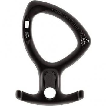 Petzl Pirana Club Black Abseiling Descender, Aluminum, for Ropes 8 to 13 mm