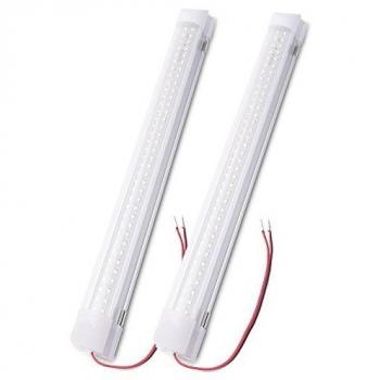 MICTUNING 13.5pulgadas 72 LED con interruptor ON y OFF Auto Car Interior iluminación de la lámpara de luz de la decoración interior, Camiones, Vehículos, Auto DC 12V Blanco