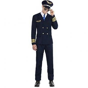 DISFRAZ PILOTO DE AVION TALLA S TAMAÑO ADULTO