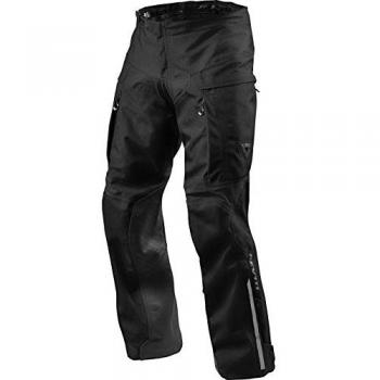 REV'IT! Pantalones de Moto Component H2O Negros - Pantalones textiles para motocicleta, impermeables, color negro, talla 3XL
