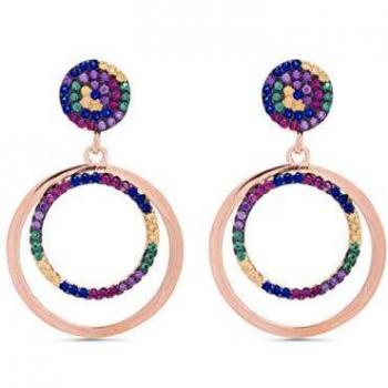 Pendientes Mitwerd con baño oro rosa de 18 quilates - Luxenter