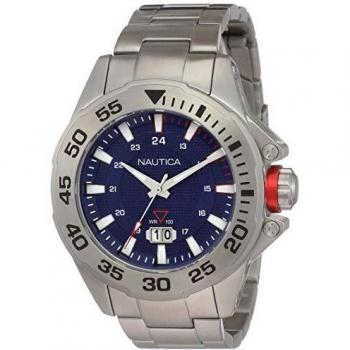 Nautica Mens Analogue Quartz Watch with Stainless Steel Strap NAPWSV003