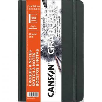 Cuaderno de bocetos y notas Canson Graduate, 140 x 216 mm