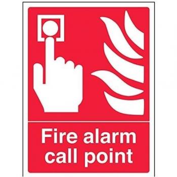 VSafety - Señal de alarma de incendio, 150 mm x 200 mm, vinilo autoadhesivo