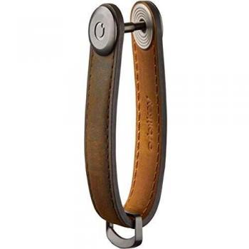 Orbitkey 2.0 Crazy Horse Leather Key Holder - Oak Brown