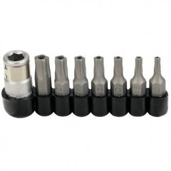KS Tools 911.1480 Pack de 8 Piezas de bits con Perfil de Estrella de Cinco Puntas, en Soporte de plástico