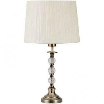 FABRILAMP Sobremesa Nogal E27 Cuero Beige