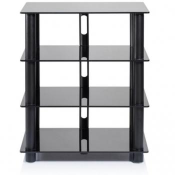 Mueble Hi-Fi Norstone Epur 4 Negro de 4 baldas