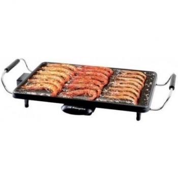 Orbegozo TB 2203 - Plancha de Asar, Antiadherente, Termostato Regulable, Asas Tacto Frío, 2000 W