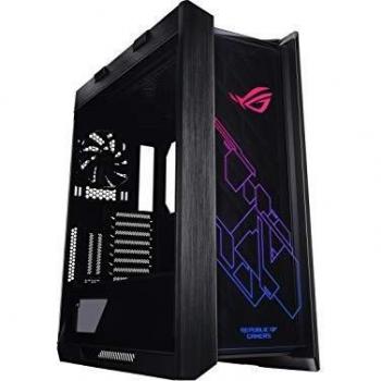 Carcasa de Juego Asus ROG Strix Helios ATX de tamaño Mediano, con Tres Paneles de Vidrio Templado Ahumado y una construcción de Aluminio Cepillado Refinado y tecnología Aura Sync