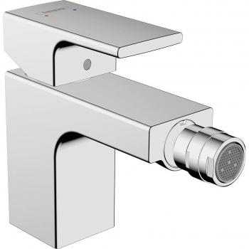 Grifo monomando para bidé Hansgrohe Vernis Shape con tirador y desagüe sintético cromado