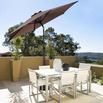 9ft. Steel Market Patio Umbrella with Tilt and Crank