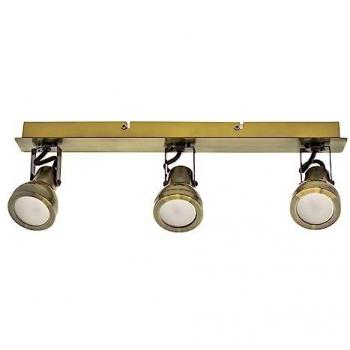 Aplique de Techo o Pared Heli 3 Focos GU10 Cuero Cristalrecord 50W IP20