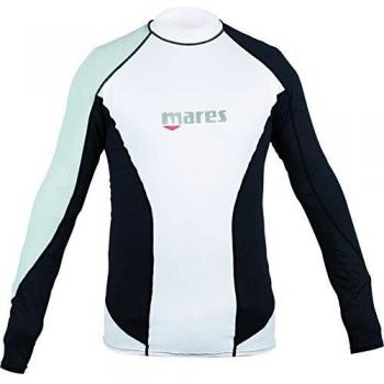 Mares Rash Guard L/Sleeve Loose Fit - Traje de Buceo Unisex, Color Negro, Talla XS