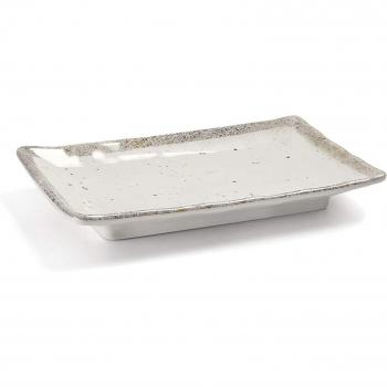 Fuente rectangular de melamina Lacor Earth libre de BPA 21,7x13,6x3 cm