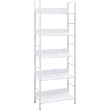 Estantes para libros 5 Estantes Blanco 60x27,6x158,5 Madera Multicapa