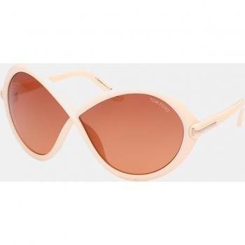 Tom Ford Infinity-shaped Ivory Sunglasses, White Female, Size: 68 MM with Original Accessories
