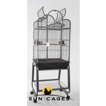 Sun Parrots Jaula Super Twin para Loros Grises Antracita - Amplio Espacio Interior