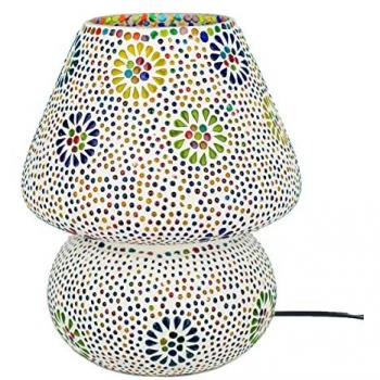 Lámpara de Sobremesa Multicolor Árabe Marroquí 25x25x30cm - Signes Grimalt