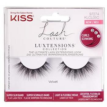 Pestañas Postizas KISS Lash Couture LuXtensions - Terciopelo, Ligeras y Flexibles, Banda Superdelgada, Incluye Pegamento