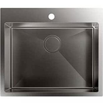 Cata | Fregadero de Cocina Sobre encimera | Doble Cubeta Cuadrada| Modelo CBS-1 54-40 R10 |Instalación en Mueble de 60 cm | Profundidad de 20 cm | Acero Inoxidable