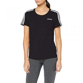 Adidas W E 3S Slim tee T-Shirt, Mujer, Black/White, XS