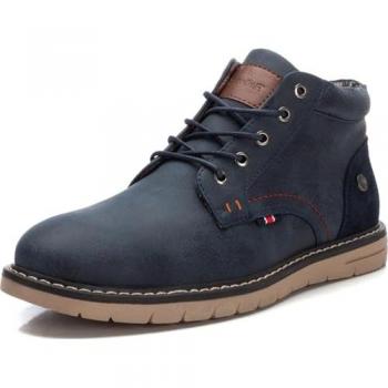 Botines Casual para Hombre con Cierre de Cremallera, Color Azul Marino, Talla 45 - REFRESH 172188