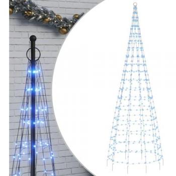 Árbol de Navidad en Asta de Bandera 550 LED Azul 300 cm