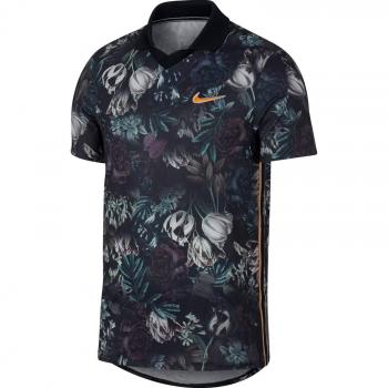 Nike M Nkct Slam Polo PS Nt, Hombre, Black/Canyon Gold, L