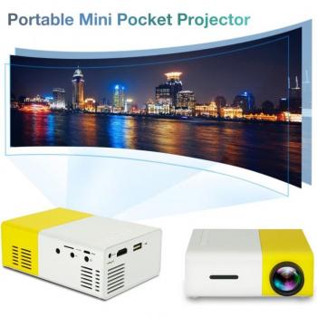 Proyector Led Mini YG300 LCD HD 1080P Ultra Portátil para Cine en Casa Compatible con HDMI
