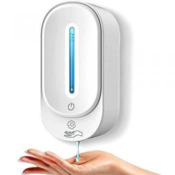 AOYATE Dispensador Jabon Automático Montaje en Pared, 350ML dispensador Gel sin Contacto Dispensador de Desinfectante Manos, Dispensador Jabon para el hogar, la Oficina, el Hotel, Blanco