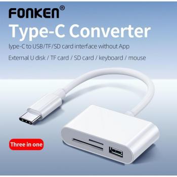 Adaptador 3 en 1 Tipo C/Micro USB a Lector de Tarjetas SD/TF con Cable OTG para Transferencia de Datos