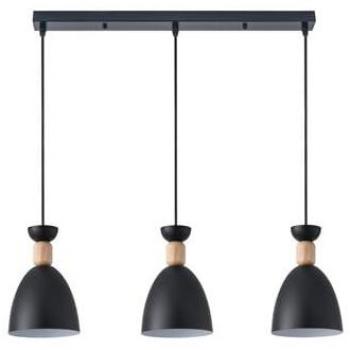 Regleta de Techo Cloe Negra 3 Focos E27 15 cm