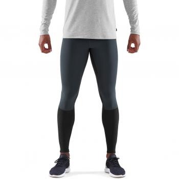 SKINS DNAmic Thermal Windproof Ong Mallas largas, Negro y Gris, Large
