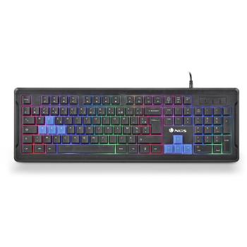 Teclado Gaming NGS GKX-305 con Luces LED y Teclas Multimedia Layout AZERTY FR