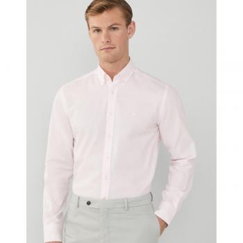 Camisa Oxford slim fit rosa de hombre Hackett London