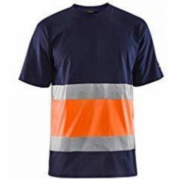Blaklader High-Visibility Marine Orange Work T-Shirt, Size S