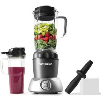 Nutribullet Select NB200DG Batidora de Vaso 1000W con Vaso de Viaje de 0,9L Plateado