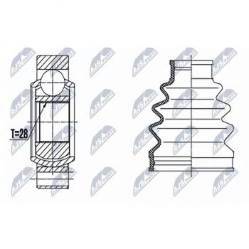 Juego de articulación para árbol de transmisión NTY NPW-VW-066