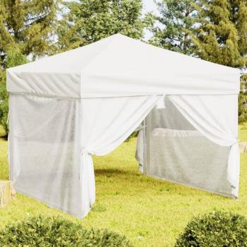Carpa plegable para fiestas con paredes laterales blancas de 3x3 m