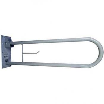Mobiclinic, Arco, Barra abatible baño, doble barra de seguridad, Soporte ayuda de baño para ancianos y minusválidos, barra seguridad baño, soporte para papel