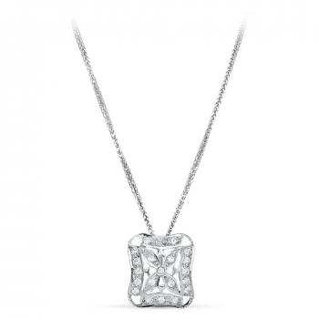 Conjunto de joyas de oro blanco 18k para mujer con circonitas